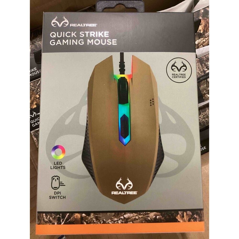 Vivitar-RealTree Quick Strike Gaming Mouse with DPI Switch LED RBG lights-Corded